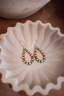 Desert Dew Beaded Teardrop Earrings - Native made