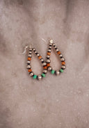 Desert Dew Beaded Teardrop Earrings - Native made