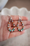 Desert Dew Beaded Teardrop Earrings - Native made