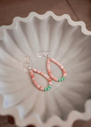 Desert Dew Beaded Teardrop Earrings - Native made
