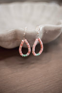 Desert Dew Beaded Teardrop Earrings - Native made