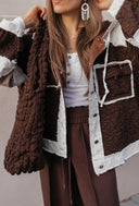 POL Quilted Patchwork Shacket-Jackets-Krush Kandy, Women's Online Fashion Boutique Located in Phoenix, Arizona (Scottsdale Area)