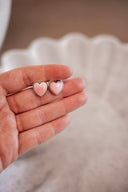 Sweetheart Blush Stud Earrings - Native made