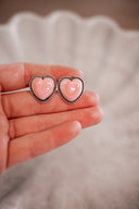 Sweetheart Blush Stud Earrings - Native made