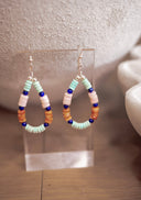 Desert Dew Beaded Teardrop Earrings - Native made