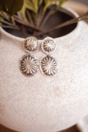 Prairie Blossom Concho Drop Earrings Native made