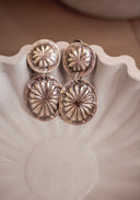 Prairie Blossom Concho Drop Earrings Native made