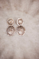 Prairie Blossom Concho Drop Earrings Native made