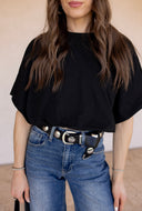 Cloud Muse Bubble Hem Crop Top