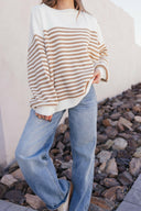 Comfy Chic Oversized Stripe Sweater-Sweaters-Rae Collective, Women's Online Fashion Boutique Located in Phoenix, Arizona (Scottsdale Area)