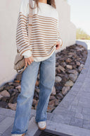 Comfy Chic Oversized Stripe Sweater-Sweaters-Rae Collective, Women's Online Fashion Boutique Located in Phoenix, Arizona (Scottsdale Area)