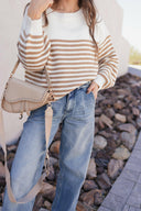 Comfy Chic Oversized Stripe Sweater-Sweaters-Rae Collective, Women's Online Fashion Boutique Located in Phoenix, Arizona (Scottsdale Area)