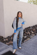Krushed It Luxe Contrasting Striped Sweater-Sweaters-Rae Collective, Women's Online Fashion Boutique Located in Phoenix, Arizona (Scottsdale Area)