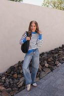 Krushed It Luxe Contrasting Striped Sweater-Sweaters-Rae Collective, Women's Online Fashion Boutique Located in Phoenix, Arizona (Scottsdale Area)