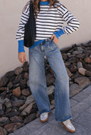 Krushed It Luxe Contrasting Striped Sweater-Sweaters-Rae Collective, Women's Online Fashion Boutique Located in Phoenix, Arizona (Scottsdale Area)