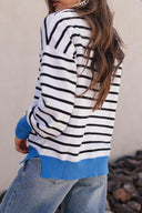 Krushed It Luxe Contrasting Striped Sweater-Sweaters-Rae Collective, Women's Online Fashion Boutique Located in Phoenix, Arizona (Scottsdale Area)