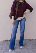 Krushed It Luxe Contrasting Striped Sweater-Sweaters-Rae Collective, Women's Online Fashion Boutique Located in Phoenix, Arizona (Scottsdale Area)