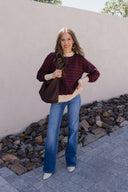 Krushed It Luxe Contrasting Striped Sweater-Sweaters-Rae Collective, Women's Online Fashion Boutique Located in Phoenix, Arizona (Scottsdale Area)