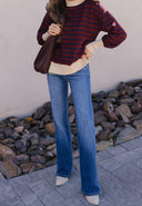 Krushed It Luxe Contrasting Striped Sweater-Sweaters-Rae Collective, Women's Online Fashion Boutique Located in Phoenix, Arizona (Scottsdale Area)