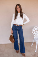 The Flirt Fit Full Length Straight Denim Jeans | 2 Washes