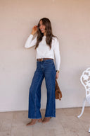 The Flirt Fit Full Length Straight Denim Jeans | 2 Washes