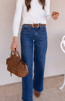 The Flirt Fit Full Length Straight Denim Jeans | 2 Washes
