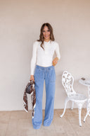 Simply Yours Ribbed Henley Modal Top | S-2X