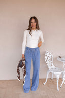 Simply Yours Ribbed Henley Modal Top | S-2X