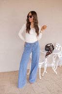 Simply Yours Ribbed Henley Modal Top | S-2X