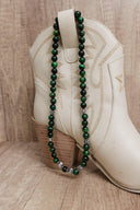 Green Tigers Eye Necklace-Chain Necklaces-Rae Collective, Women's Online Fashion Boutique Located in Phoenix, Arizona (Scottsdale Area)