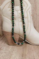 Green Tigers Eye Necklace-Chain Necklaces-Rae Collective, Women's Online Fashion Boutique Located in Phoenix, Arizona (Scottsdale Area)
