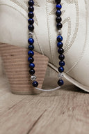 Bethany's Blue Tigers Eye Necklace-Chain Necklaces-Rae Collective, Women's Online Fashion Boutique Located in Phoenix, Arizona (Scottsdale Area)