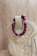 Pink Tigers Eye Beaded Stretch Bracelet-Bracelets-Rae Collective, Women's Online Fashion Boutique Located in Phoenix, Arizona (Scottsdale Area)