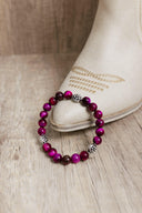 Pink Tigers Eye Beaded Stretch Bracelet-Bracelets-Rae Collective, Women's Online Fashion Boutique Located in Phoenix, Arizona (Scottsdale Area)
