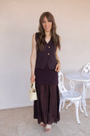 The Pretty Little Vest & Pleated Midi Skirt Set | 4 Colors
