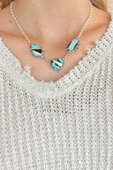 Multi Stone Cut Three Stone Necklaces-Necklaces-Rae Collective, Women's Online Fashion Boutique Located in Phoenix, Arizona (Scottsdale Area)