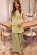 The Pretty Little Vest & Pleated Midi Skirt Set | 4 Colors
