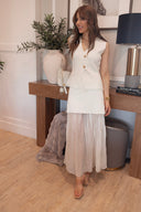 The Pretty Little Vest & Pleated Midi Skirt Set | 4 Colors