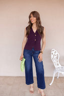 The Pretty Little Button Vest Top