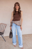 Effortlessly Sleek Draped Sleeveless Top
