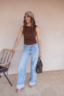 Effortlessly Sleek Draped Sleeveless Top