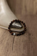 Red Tigers Eye Beaded Stretch Bracelet-Bracelets-Rae Collective, Women's Online Fashion Boutique Located in Phoenix, Arizona (Scottsdale Area)