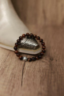 Red Tigers Eye Beaded Stretch Bracelet-Bracelets-Rae Collective, Women's Online Fashion Boutique Located in Phoenix, Arizona (Scottsdale Area)