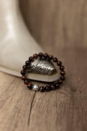 Red Tigers Eye Beaded Stretch Bracelet-Bracelets-Rae Collective, Women's Online Fashion Boutique Located in Phoenix, Arizona (Scottsdale Area)