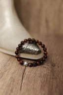 Red Tigers Eye Beaded Stretch Bracelet-Bracelets-Rae Collective, Women's Online Fashion Boutique Located in Phoenix, Arizona (Scottsdale Area)