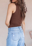Effortlessly Sleek Draped Sleeveless Top