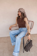 Effortlessly Sleek Draped Sleeveless Top