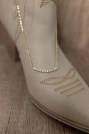 Dainty Pearl & Crystal Necklace-Chain Necklaces-Rae Collective, Women's Online Fashion Boutique Located in Phoenix, Arizona (Scottsdale Area)