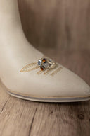 White CZ, Amber & Chocolate Moonstone Floating Ring-Rings-Rae Collective, Women's Online Fashion Boutique Located in Phoenix, Arizona (Scottsdale Area)