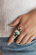Desert Meadow Green Stone Statement Ring S.No 25